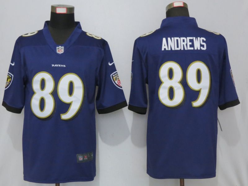 Men Baltimore Ravens #89 Andrews Purple Nike Vapor Untouchable Limited Player NFL Jerseys